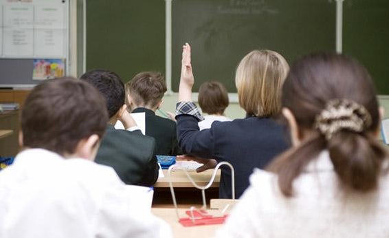Students in a classroom.